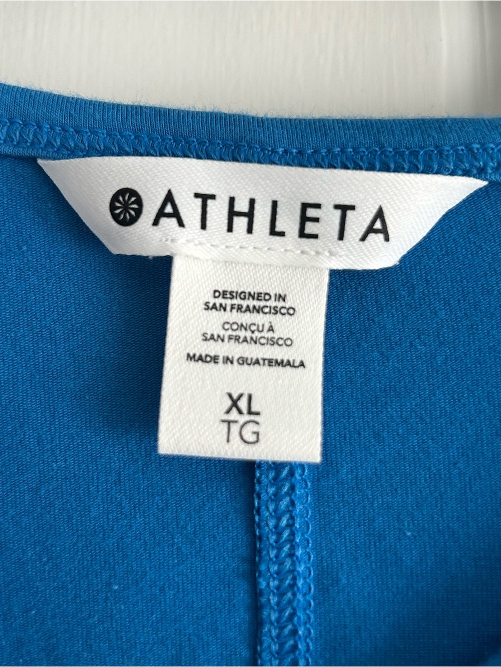 Athleta Bright Blue T-Shirt Dress - Picture 3 of 5